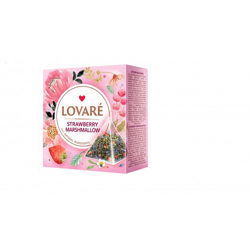 Lovare Strawberry Marshmallow  čaj v pyramíd.15*2g